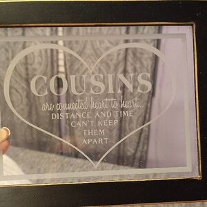 Black Distressed Cousins Heart Frame